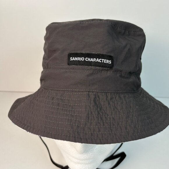 Sanrio Characters Gray Bucket Hat Adult Detachable Adjustable Strap Pocket - Picture 1 of 12